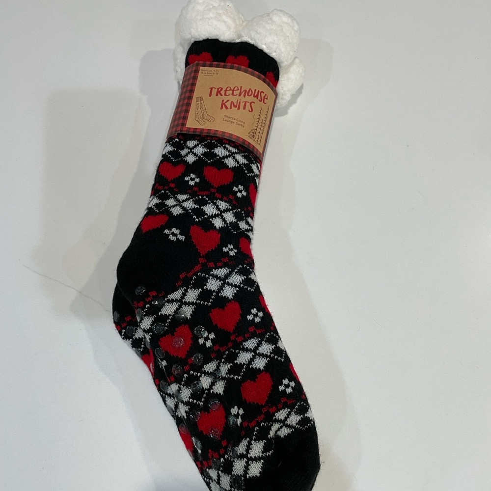 Sherpa lined slipper socks